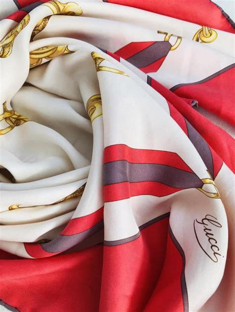 gucci web modal silk scarf|Gucci silk scarf vintage.